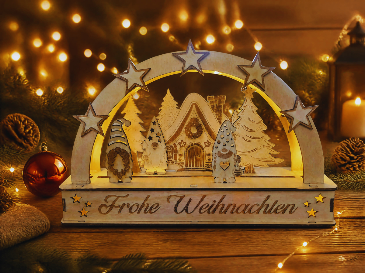 LED-Lichterbogen „Frohe Weihnachten“