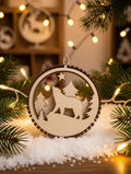 Holz-Christbaumschmuck Bär im Wald